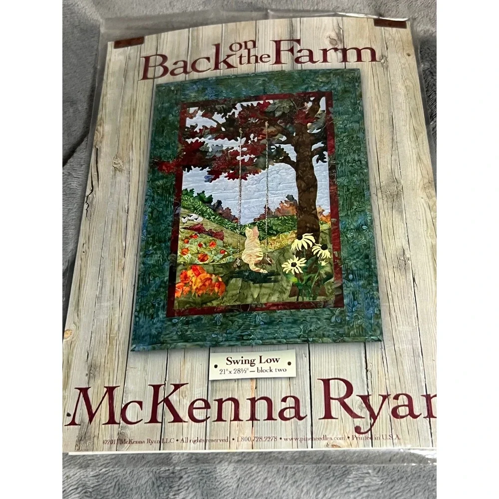 McKenna Ryan Quilt Patterns Lot Storybook Farm Back on the Farm 3 Blocks Cat